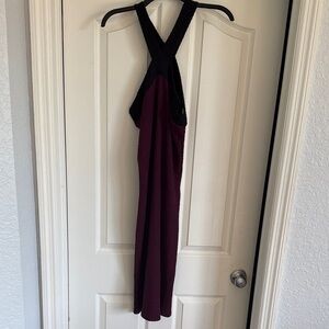 Loveappella Black and Burgundy Backless Dress from Stitchfix
